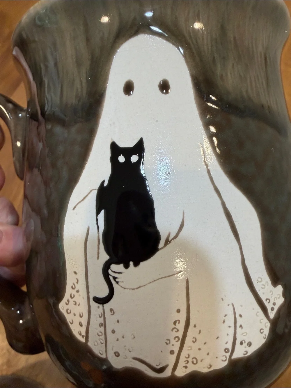 NWT.  Set of 2, Eli & Ana, 24oz., hand-painted, ceramic mugs.